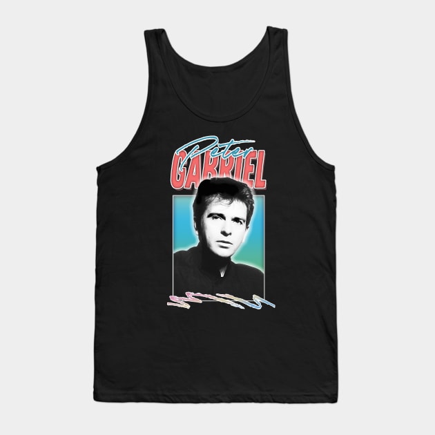 Peter Gabriel / 80s Aesthetic Fan Art Design Tank Top by DankFutura